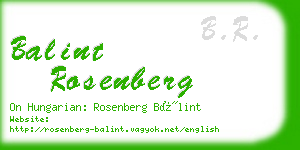 balint rosenberg business card